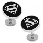 Recessed Black Superman Shield Cufflinks.jpg